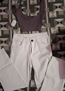 Bootcut White Jeans