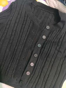 black cardigan