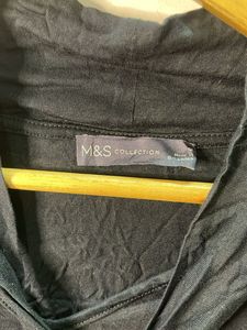 Marks &amp; Spencer Black Tie Neck Top