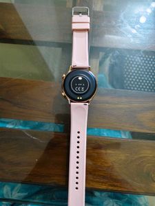 Stylish Gold Smartwatch with Pink Strap