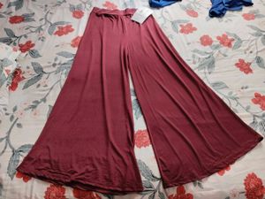 Combo of new Palazo pants white and maroon