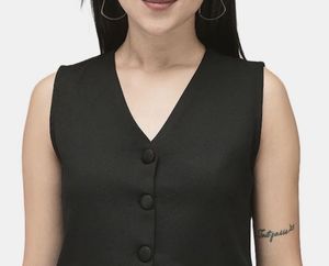 Chic Brown Sleeveless Vest Top