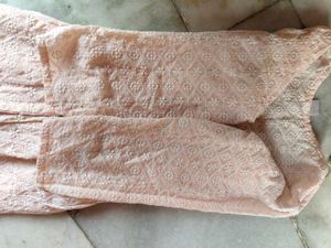 chikankari pattern with threads short beautiful ku