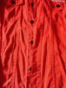 Orange Denim Jacket/Shirt