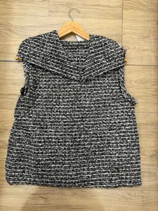 Stylish Tweed Vest with Buttons &amp; Pocket