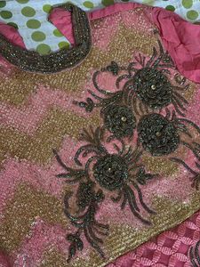 Embellished Pink &amp; Gold Tunic
