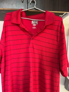 Red Striped Polo Shirt