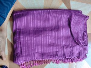 Vibrant Purple Textured Saree