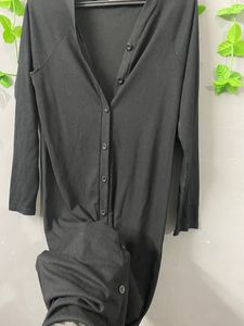 Black Moss Shirt Dress