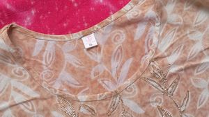 Elegant Embroidered Kurta ✨peach colour