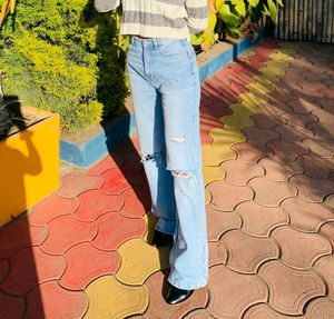 90's Wide Legs Light Wash Jeans