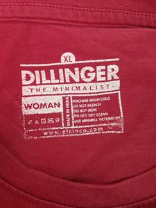 DILLINGER Maroon Oversized Tshirt