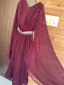 Elegant Wine  Maxi Dress