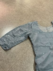 Powder Blue Sequin Kurta