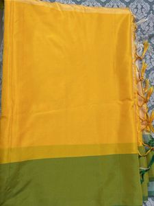 New Elegant Yellow &amp; Green Saree