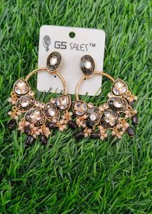 Ethnic Oxidized Silver Earrings