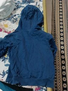 Blue Hoodie with Snowflake Pocket