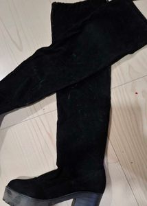 Black Thigh High Boots
