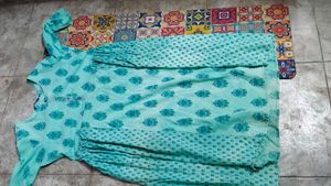 Yellow and green kurtis