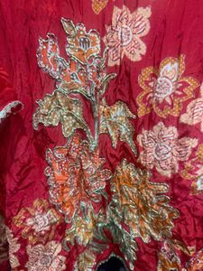 Chiffon red Kurta Set