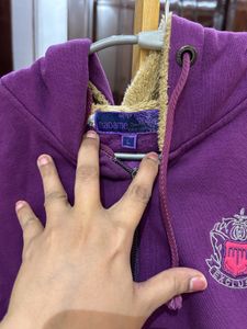 Purple Sleeveless Hoodie
