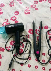 Nova Hair Dryer &amp; Straightener Set
