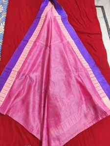 Embroidered Pink &amp; Purple Kota Doriya Saree 🌸💜