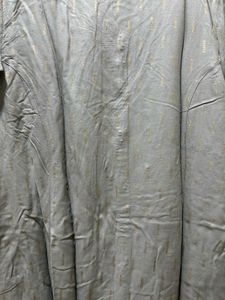 Elegant Grey Kurta with Golden Print