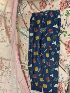 Cute Rocket & Book Print Pajama Pants
