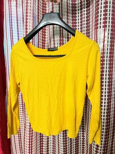 Bright Yellow Long Sleeve Top