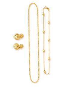 Gold Chain & Earrings Set new se