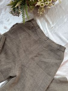 Classic Herringbone Pattern Trousers