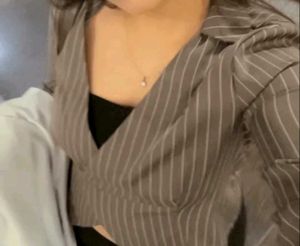Pinstripe Cropped Blazer