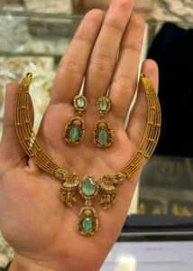 AD American Diamond Gold-tone Jewelry Set