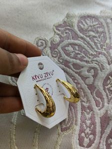 Kivu Ziyu Gold anti tarnish Drop Earrings