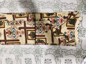Elegant Printed Kurta with Lace Detail