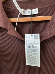 Men's Burgundy Textured Polo Shirt