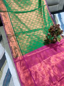 Beautiful Green Kanjeevaram Silk Saree