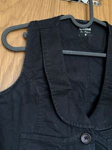 Black Button-Up Vest
