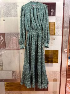 Forever New Green Embroidered Dress