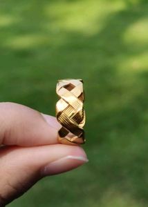 Anti Tarnish Intertwined Lattice Band Ring