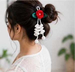 Handmade Crochet Flower Hair Clip