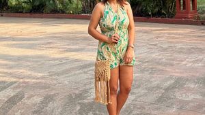 Green Halter jumpsuit