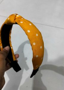 women hair band yellow colour