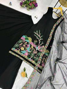 New Festive Kurti Outfit in Black Colour
