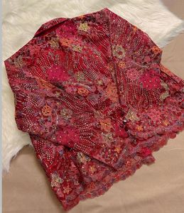 vintage Embroidered lace &amp; sequin applique jacket