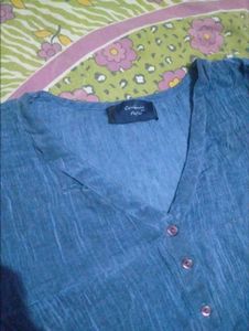 Blue Bell Sleeve Kurta Top