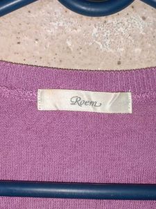 Lavender Cardigan with Bows Cropped