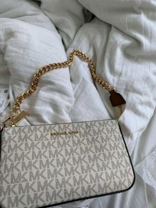 Michael Kors Brown Monogram Chain Bag