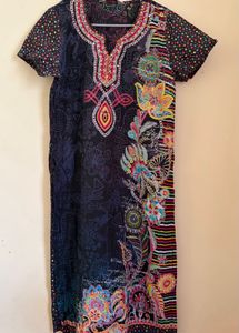 Biba Black Printed Cotton Kurti | Ethnic